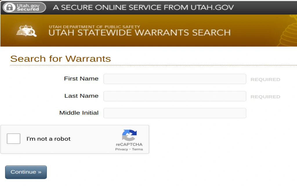Free warrant checker in Utah through the Utah Department of Public Safety Statewide Warrants Search tool. 