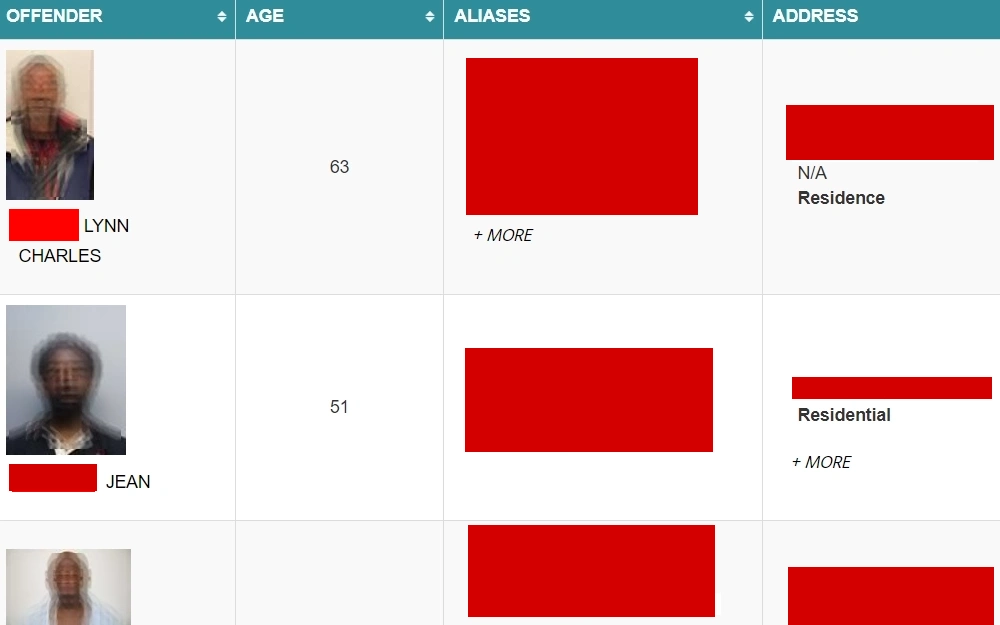 A screenshot of the National Sex Offender Public Website (NSOPW) search tool where registered sex offenders in Utah can also be searched on a national scale by either the subject’s name or location (within a specified radius).